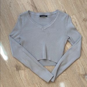 Blue brandy cropped sweater